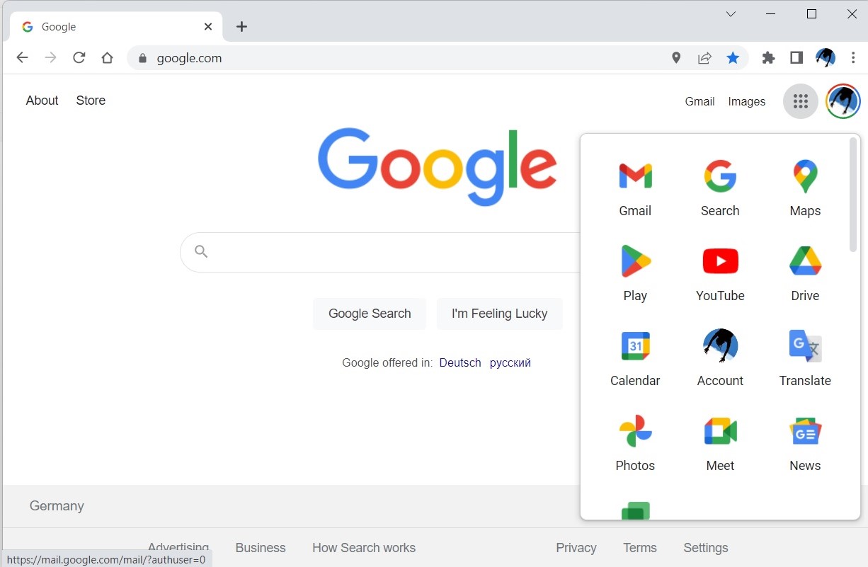 screenshot chrome browser google apps easy access