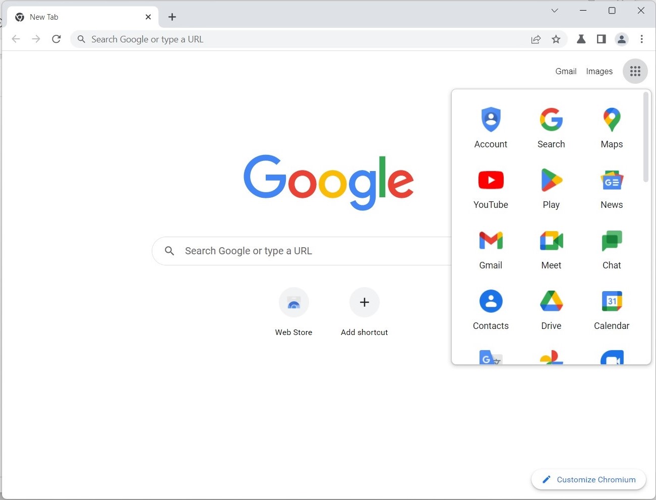 screenshot chromium browser google apps easy access