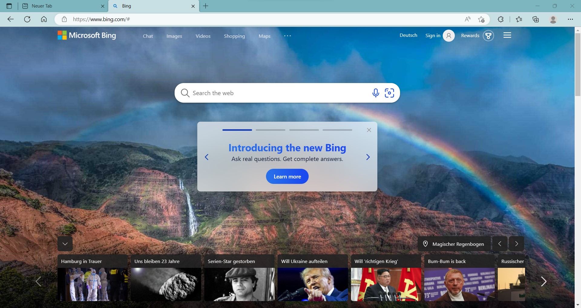 screenshot microsoft edge browser bing