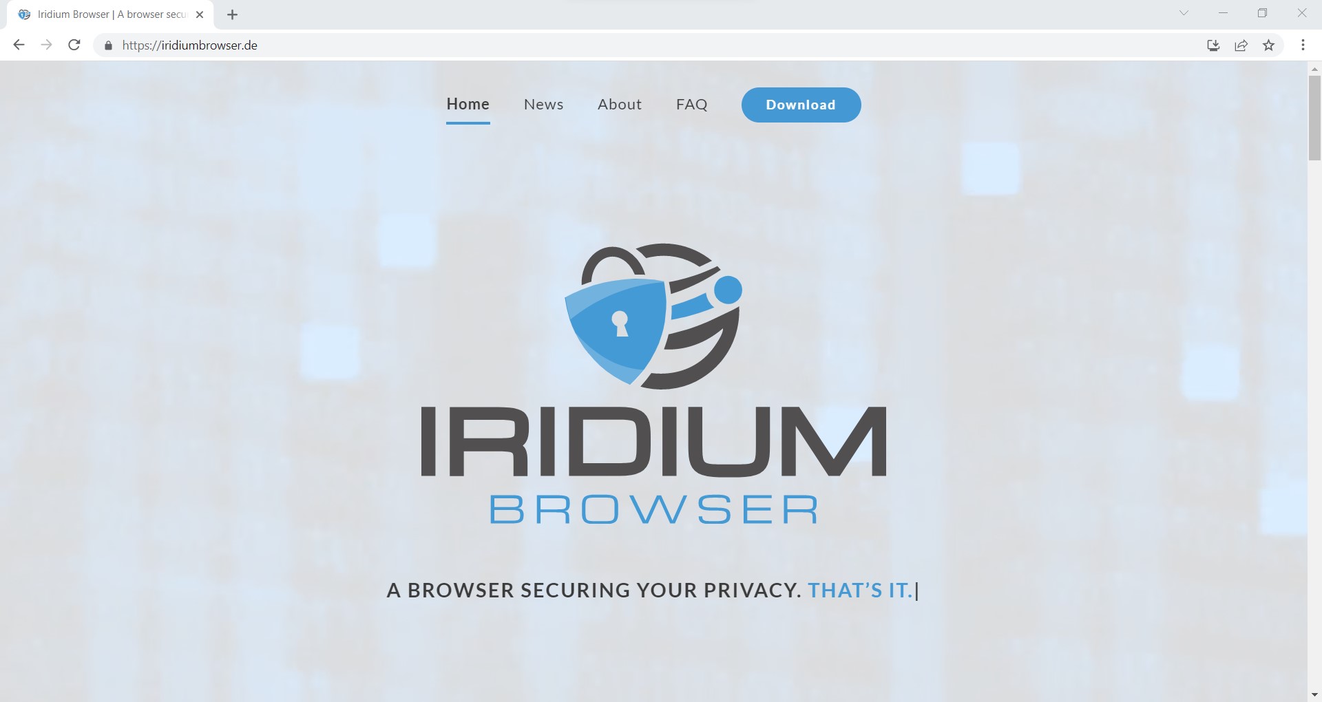 screenshot iridium browser securing your privacy